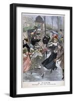 Hurricane on the Boulevards, Paris, 1900-Eugene Damblans-Framed Giclee Print