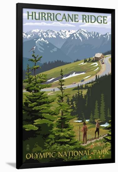 Hurricane Ridge, Olympic National Park, Washington-Lantern Press-Framed Art Print