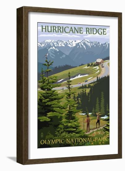 Hurricane Ridge, Olympic National Park, Washington-Lantern Press-Framed Art Print