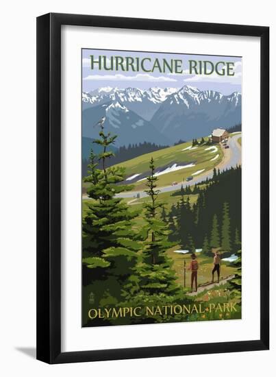 Hurricane Ridge, Olympic National Park, Washington-Lantern Press-Framed Art Print