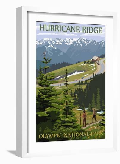 Hurricane Ridge, Olympic National Park, Washington-Lantern Press-Framed Art Print