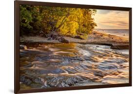 Hurricane River Flowing into Lake Superior at Sunset, Upper Peninsula of Michigan-Adam Jones-Framed Photographic Print