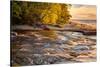 Hurricane River Flowing into Lake Superior at Sunset, Upper Peninsula of Michigan-Adam Jones-Stretched Canvas