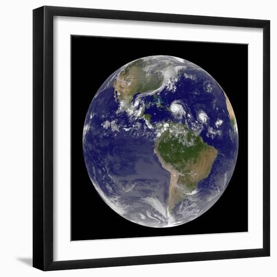 Hurricanes Irma, Jose and Katia, Satellite Image-null-Framed Photographic Print