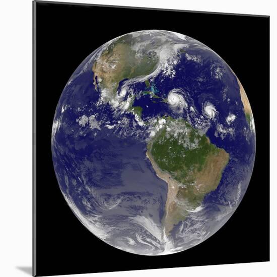 Hurricanes Irma, Jose and Katia, Satellite Image-null-Mounted Photographic Print