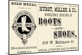 Hurst Miller and Co. - Wholesale Dealers in Boots and Shoes-null-Mounted Art Print