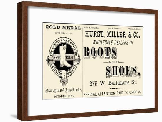 Hurst Miller and Co. - Wholesale Dealers in Boots and Shoes-null-Framed Art Print