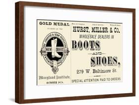 Hurst Miller and Co. - Wholesale Dealers in Boots and Shoes-null-Framed Art Print