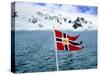 Hurtigruten Cruise Ship Postal Service Flag Displayed, Weddell Sea, Antarctica-Miva Stock-Stretched Canvas