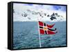 Hurtigruten Cruise Ship Postal Service Flag Displayed, Weddell Sea, Antarctica-Miva Stock-Framed Stretched Canvas