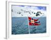 Hurtigruten Cruise Ship Postal Service Flag Displayed, Weddell Sea, Antarctica-Miva Stock-Framed Photographic Print