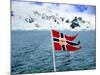 Hurtigruten Cruise Ship Postal Service Flag Displayed, Weddell Sea, Antarctica-Miva Stock-Mounted Photographic Print