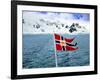 Hurtigruten Cruise Ship Postal Service Flag Displayed, Weddell Sea, Antarctica-Miva Stock-Framed Photographic Print