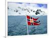 Hurtigruten Cruise Ship Postal Service Flag Displayed, Weddell Sea, Antarctica-Miva Stock-Framed Photographic Print