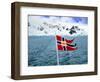 Hurtigruten Cruise Ship Postal Service Flag Displayed, Weddell Sea, Antarctica-Miva Stock-Framed Photographic Print