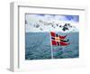 Hurtigruten Cruise Ship Postal Service Flag Displayed, Weddell Sea, Antarctica-Miva Stock-Framed Photographic Print