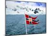 Hurtigruten Cruise Ship Postal Service Flag Displayed, Weddell Sea, Antarctica-Miva Stock-Mounted Photographic Print