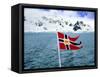 Hurtigruten Cruise Ship Postal Service Flag Displayed, Weddell Sea, Antarctica-Miva Stock-Framed Stretched Canvas