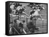 Hurtlers Competing at the Olympics-George Silk-Framed Stretched Canvas