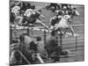 Hurtlers Competing at the Olympics-George Silk-Mounted Photographic Print