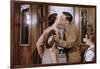 Husband and Wife Kissing Goodbye-William P. Gottlieb-Framed Photographic Print