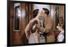 Husband and Wife Kissing Goodbye-William P. Gottlieb-Framed Photographic Print