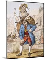 Husband and Wife Satirical-null-Mounted Art Print