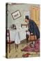 Husband Disappointed to Find His Wife Has Gone Out to a Suffragette Meeting-null-Stretched Canvas