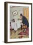 Husband Disappointed to Find His Wife Has Gone Out to a Suffragette Meeting-null-Framed Giclee Print