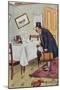 Husband Disappointed to Find His Wife Has Gone Out to a Suffragette Meeting-null-Mounted Giclee Print