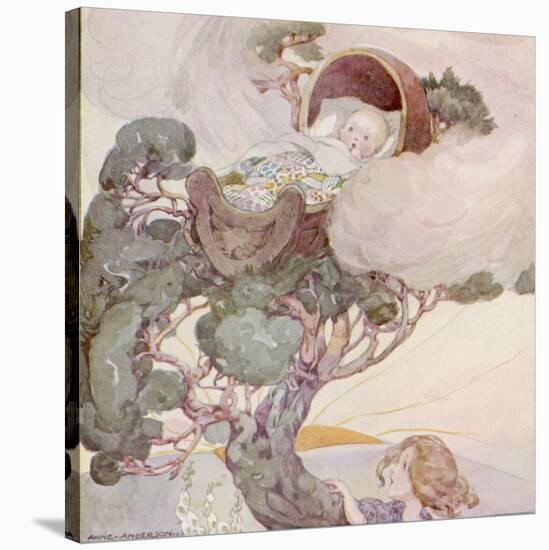 Hush-A-Bye Baby on the Tree Top-Anne Anderson-Stretched Canvas