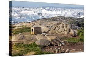 Huskies Near their Kennel, Ilulissat, Greenland-Françoise Gaujour-Stretched Canvas