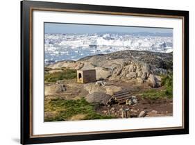 Huskies Near their Kennel, Ilulissat, Greenland-Françoise Gaujour-Framed Photographic Print