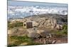 Huskies Near their Kennel, Ilulissat, Greenland-Françoise Gaujour-Mounted Photographic Print