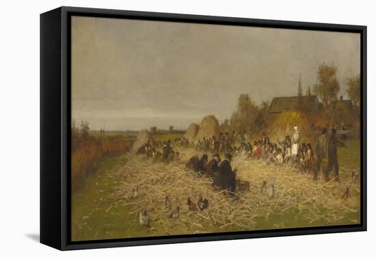 Husking Bee, Island of Nantucket, 1876-Eastman Johnson-Framed Stretched Canvas