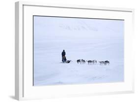 Husky Dog Sled in Adventdalen Valley-Stephen Studd-Framed Photographic Print