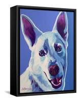 Husky - Joaquin-Dawgart-Framed Stretched Canvas