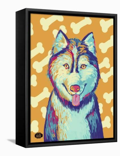 Husky Pop-Natasha Wescoat-Framed Stretched Canvas