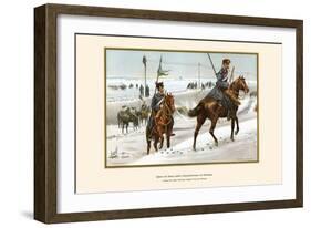 Hussars and Uhlans Destroying Telegraph Wires and Railroads-G. Arnold-Framed Art Print