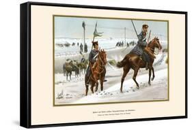 Hussars and Uhlans Destroying Telegraph Wires and Railroads-G. Arnold-Framed Stretched Canvas