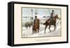 Hussars and Uhlans Destroying Telegraph Wires and Railroads-G. Arnold-Framed Stretched Canvas