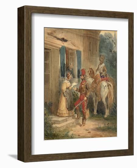 Hussars Delivering News-Joseph-louis-hippolyte Bellange-Framed Giclee Print