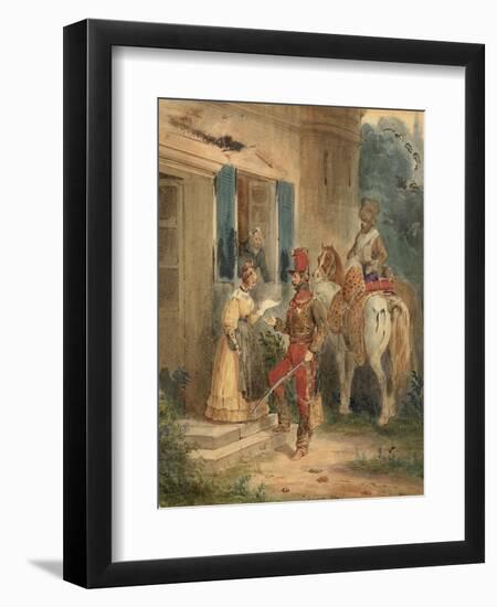 Hussars Delivering News-Joseph-louis-hippolyte Bellange-Framed Giclee Print