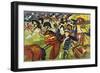 Hussars on a Sortie, 1913-August Macke-Framed Premium Giclee Print