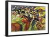 Hussars on a Sortie, 1913-August Macke-Framed Premium Giclee Print