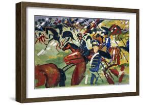 Hussars Setting Out. 1913-August Macke-Framed Giclee Print