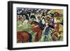 Hussars Setting Out. 1913-August Macke-Framed Giclee Print