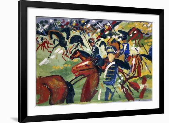 Hussars Setting Out, 1913-August Macke-Framed Giclee Print