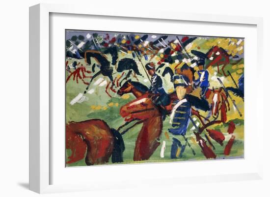 Hussars Setting Out, 1913-August Macke-Framed Giclee Print