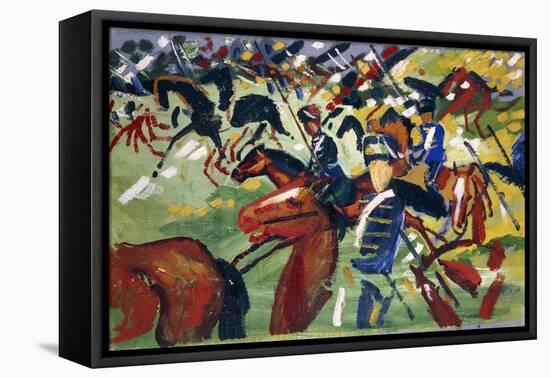 Hussars Setting Out, 1913-August Macke-Framed Stretched Canvas